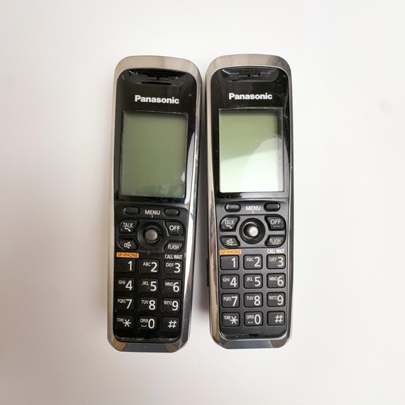 Panasonic Other - Panasonic Cordless Expansion Handsets KX-TGA740 LOT of 2 FOR PARTS Blank Screens